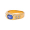 57 Bague bandeau en or jaune, saphir et diamants 58 Facettes 4958929CN