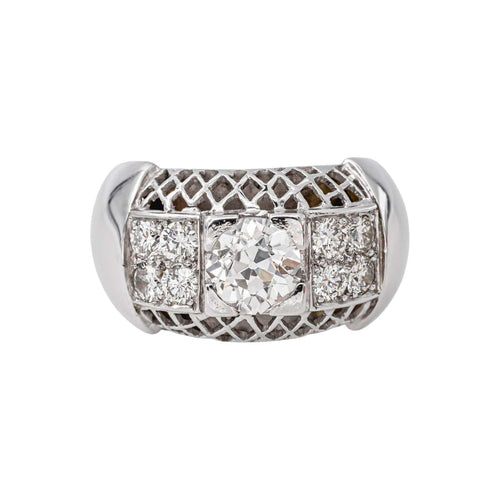 59 Bague en or blanc et diamants 58 Facettes 5599655CN