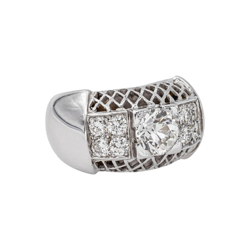 59 Bague en or blanc et diamants 58 Facettes 5599655CN