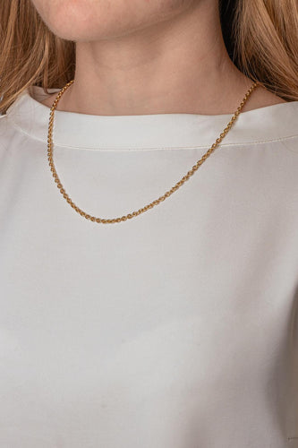 Collier maille forçat en or jaune 58 Facettes 5744231CN