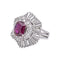 48 Bague Pompadour en platine, rubis et diamants 58 Facettes 5768566CN