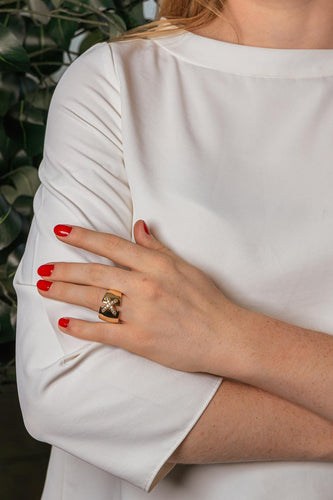 55 Chaumet Jeux de Liens - Bague en or jaune et diamants 58 Facettes 5624543CN
