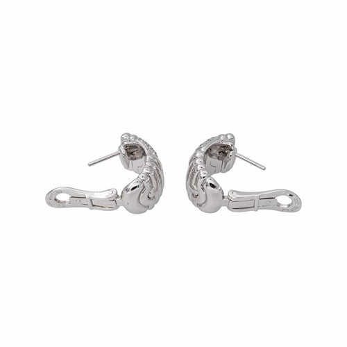 Bulgari Parentesi - Boucles d'oreilles en or blanc et diamants 58 Facettes 5779384CN