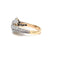Bague Retro - Bague cocktail en or jaune et blanc diamants 1,50 ct 58 Facettes