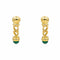 Boucles d'oreilles pendantes en or jaune et malachites 58 Facettes 5202326CN