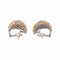 Boucles d'oreilles en or rose et blanc et diamants 58 Facettes 5348119CN