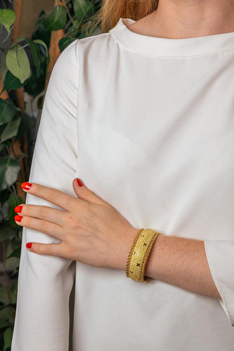 Bracelet manchette en or jaune 58 Facettes 5774593CN