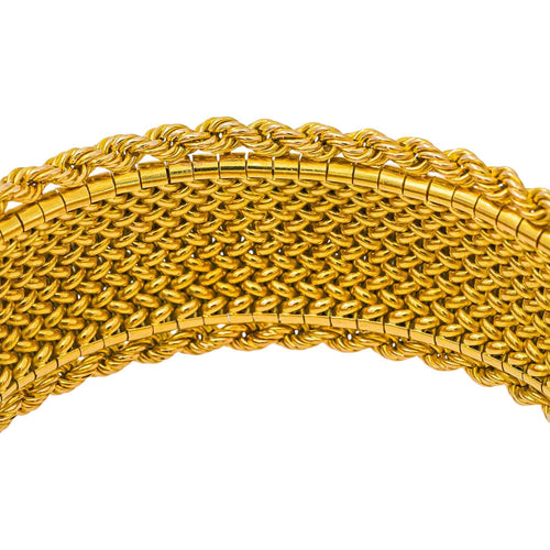 Bracelet manchette en or jaune 58 Facettes 5774593CN