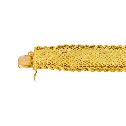 Bracelet manchette en or jaune 58 Facettes 5774593CN