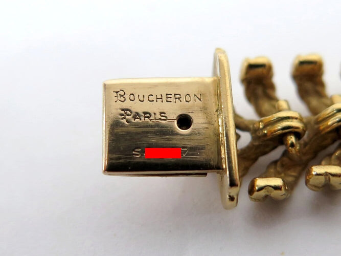 Boucheron Plume de Paon - Collier en or jaune et diamants 58 Facettes 275835