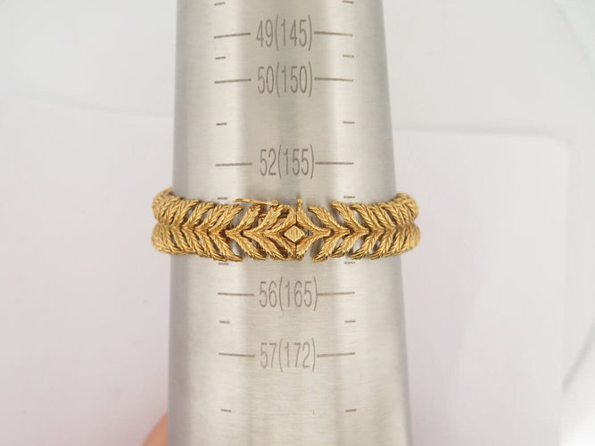 Boucheron Plume de Paon - Bracelet en or jaune et diamants 58 Facettes 275834