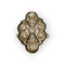 50 Bague cocktail vintage en or jaune 14 ct et diamants 58 Facettes ring