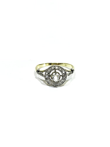 55 Bague cible en or jaune 18 carats et diamants 58 Facettes 1792502