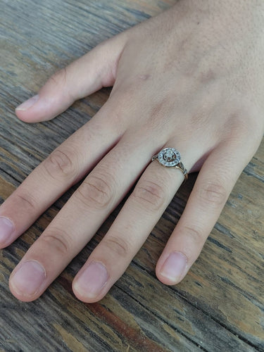 55 Bague cible en or jaune 18 carats et diamants 58 Facettes 1792502