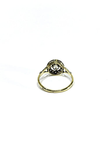 55 Bague cible en or jaune 18 carats et diamants 58 Facettes 1792502