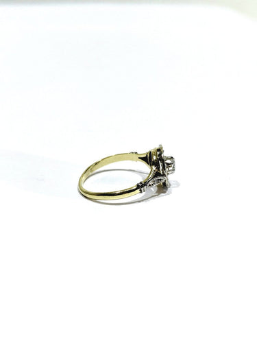 55 Bague cible en or jaune 18 carats et diamants 58 Facettes 1792502