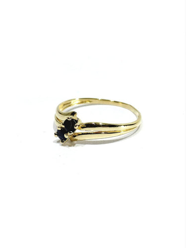 51 Bague en or champagne 18 carats et saphirs 58 Facettes 1792519