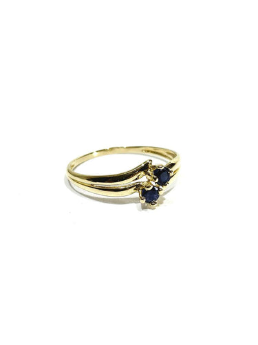 51 Bague en or champagne 18 carats et saphirs 58 Facettes 1792519