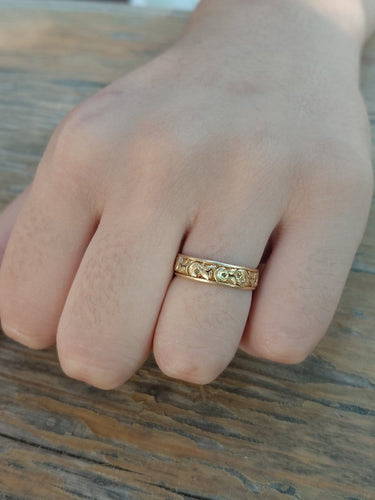 52 Art Nouveau - Bague en or jaune 18 carats 58 Facettes 1792542