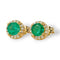 Boucles d'oreilles en or jaune 14 ct, émeraudes et diamants 58 Facettes E0031