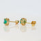 Boucles d'oreilles en or jaune 14 ct, émeraudes et diamants 58 Facettes E0031