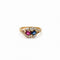 52 Toi & Moi - Bague en or jaune, saphir, rubis et diamants 58 Facettes 1.0000015/2