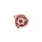 53 Bague jupe en or jaune, rubis et diamants 58 Facettes LMB-378