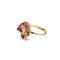 Bague 53 Bague jupe en or jaune, rubis et diamants 58 Facettes LMB-378