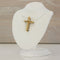 Pendentif croix en or jaune et saphirs naturels 58 Facettes P005