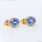 Boucles d'oreilles Boucles d'oreilles en or jaune 18 kt, saphirs et diamants 58 Facettes E0032