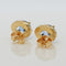 Boucles d'oreilles Boucles d'oreilles en or jaune 18 kt, saphirs et diamants 58 Facettes E0032