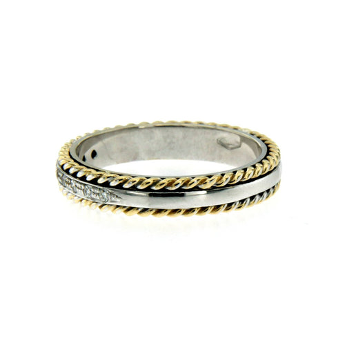 Bague 51 Bague motif corde en or 18k et diamants 58 Facettes