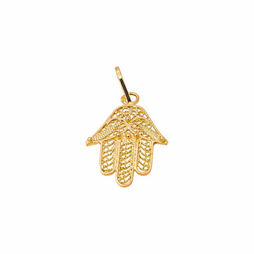 Pendentif Main de Fatma en or jaune 58 Facettes 5736186CN