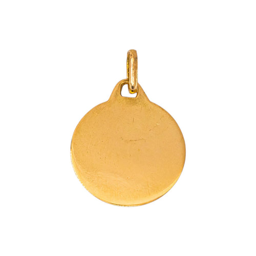 Augis Médaille d'amour - Pendentif en or jaune, rubis synthétiques et diamant 58 Facettes 5713473CN