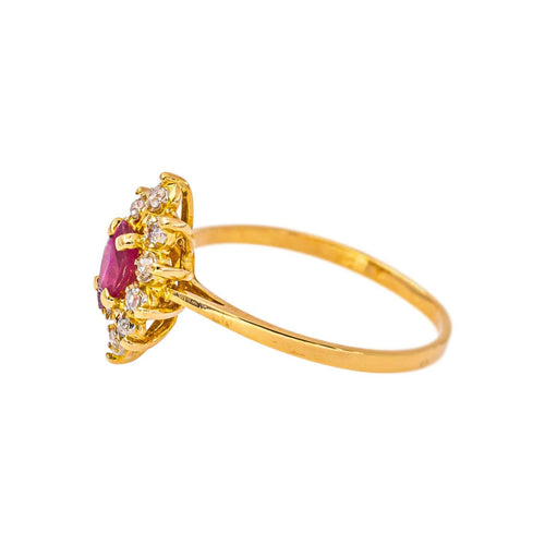 51 Bague marquise en or jaune, rubis et diamants 58 Facettes 5714239CN