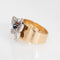 Bague 52 Bague papillon vintage en or jaune et blanc 14 carats, diamants 58 Facettes G13163
