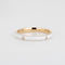 Bague 53 Bague anneau empilable en or jaune 14k, émail blanc et diamants 58 Facettes G13157