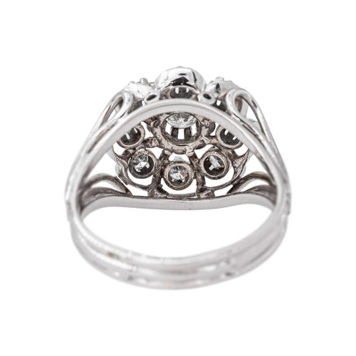53 Marguerite - Bague en or blanc et diamants 58 Facettes 5283953CN