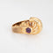 Bague Bague dôme vintage en or jaune 14k et améthystes 58 Facettes G14205