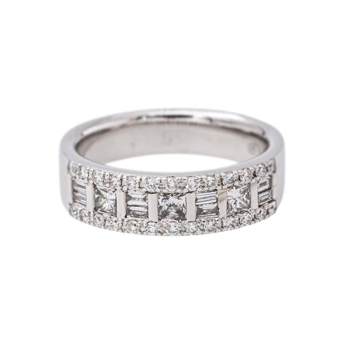 53 Bague bandeau en or blanc et diamants 58 Facettes 5762207CN