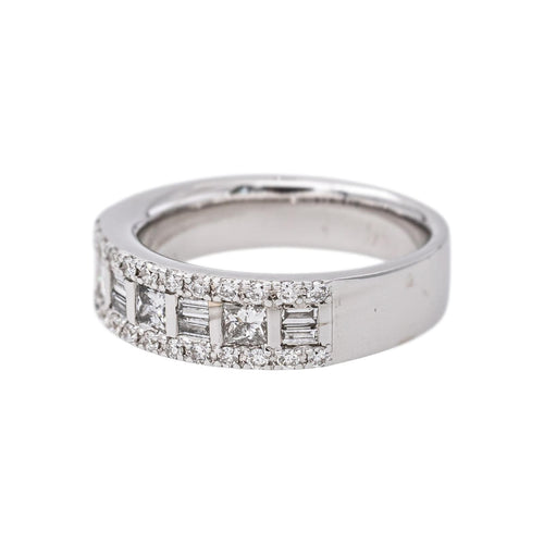 53 Bague bandeau en or blanc et diamants 58 Facettes 5762207CN