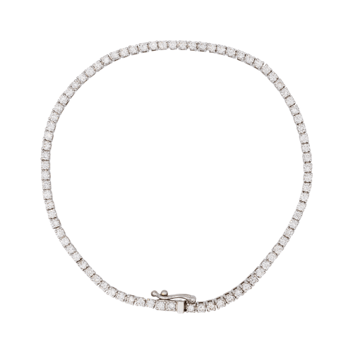 Bracelet ligne en or blanc et diamants 58 Facettes 5990507RV