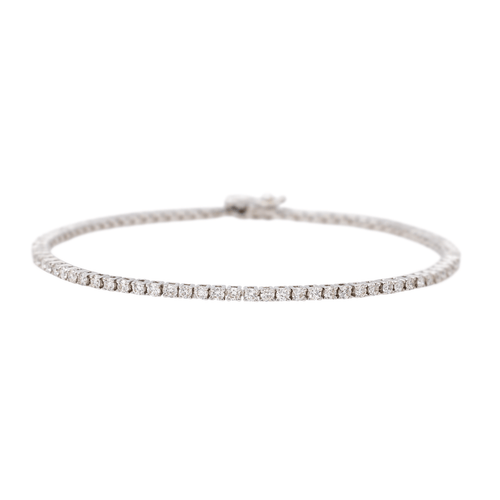 Bracelet ligne en or blanc et diamants 58 Facettes 5990507RV