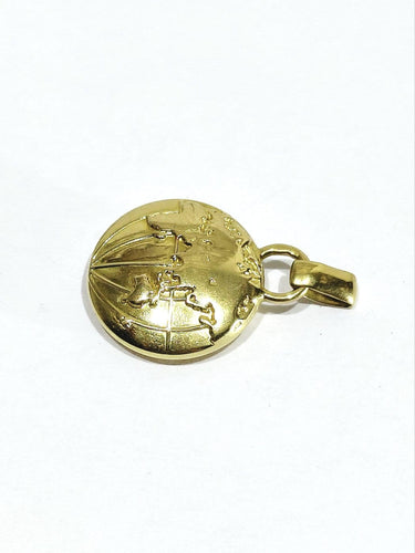 Pendentif globe terrestre en or jaune 58 Facettes 1793059