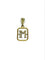 Pendentif M en or jaune, or blanc et diamants 58 Facettes 1793066