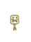 Pendentif M en or jaune, or blanc et diamants 58 Facettes 1793066
