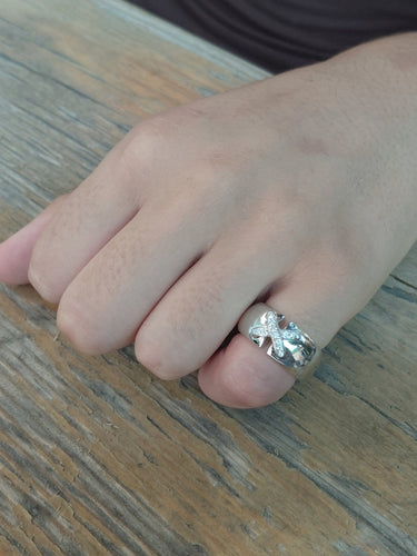 48 Chaumet - Bague en or blanc et diamants 58 Facettes 1793132