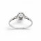 59 Bague solitaire Art déco en platine et diamants 58 Facettes RI-1070