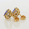 Boucles d'oreilles en or jaune 18 ct, tanzanites GFCO et diamants 58 Facettes E0033