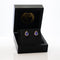 Boucles d'oreilles en or jaune 18 ct, tanzanites GFCO et diamants 58 Facettes E0033